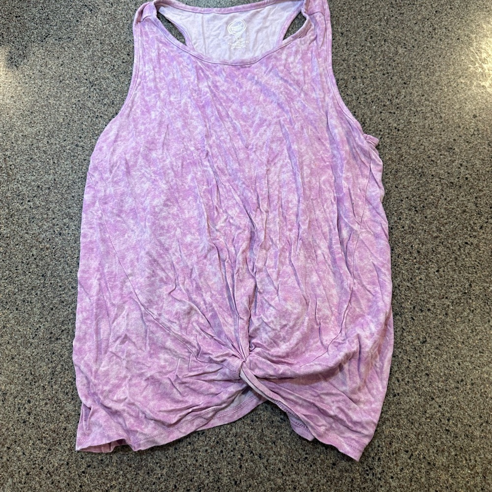 Wonder Nation Light Purple Twist-Front Tank Top